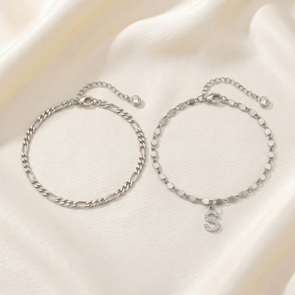 Riviena Initial Anklet Set